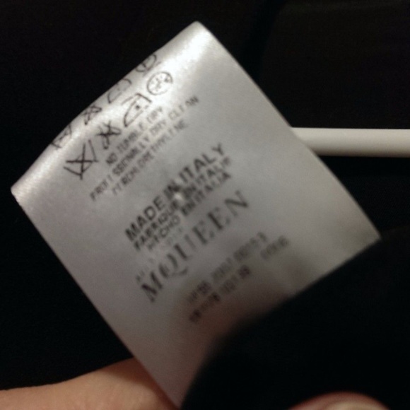 Alexander McQueen Black Wool Bodycon Dress